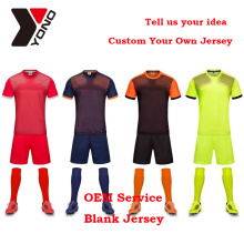 2017 top quality soccer jersey custom soccer uniform kit blank soccer jersey